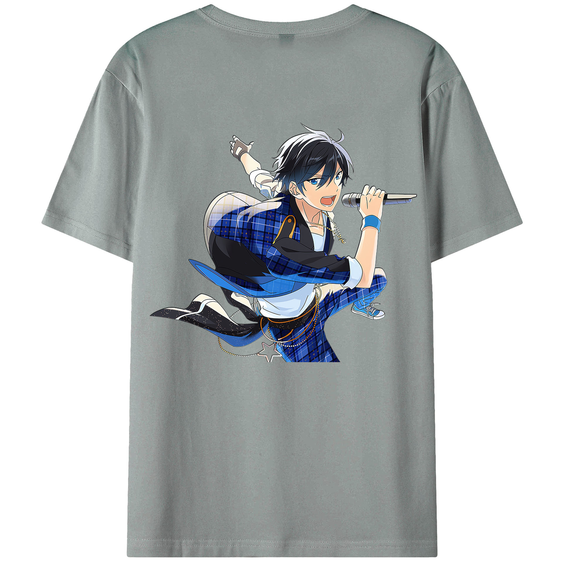 （画像用） あんさんぶるスターズ! Ensemble Stars 綿100％ メンズ半袖Tシャツ（バックプリント） 通気性